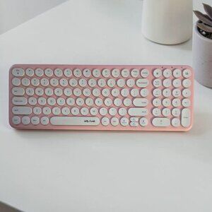JELLY COMB Wireless/Bluetooth Pink Computer Keyboard - KS45-2